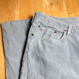 Polo Ralph Lauren Varick Slim Straight Corduroy Pants Mens 38x30 Light Blue RL